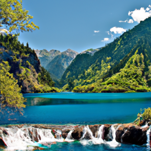 Jiuzhaigou Valley, China: Colorful Lakes, Waterfalls, And Snow-capped Peaks.